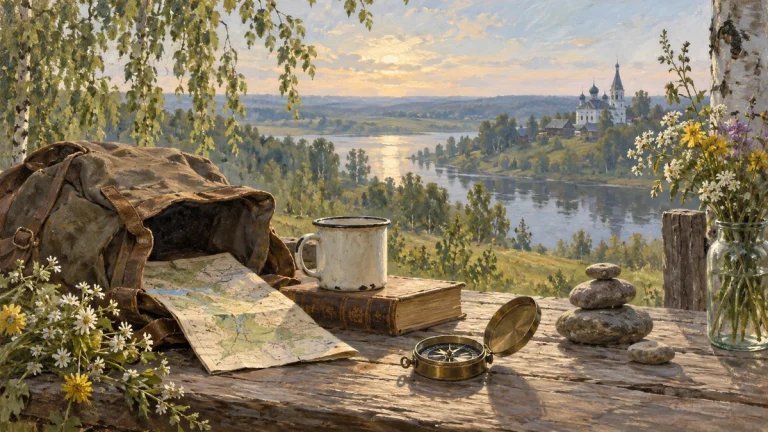 Painted illustration for Russian Prepositions Sorted by Case (Part 1)