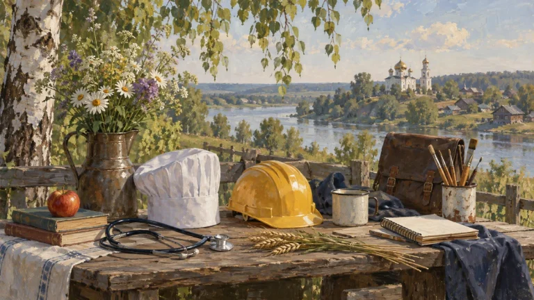 Painted illustration for Russian Vocabulary for Jobs and Occupations