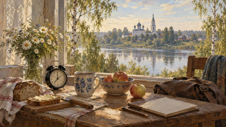 Painted illustration for Russian Vocabulary For Daily Routine