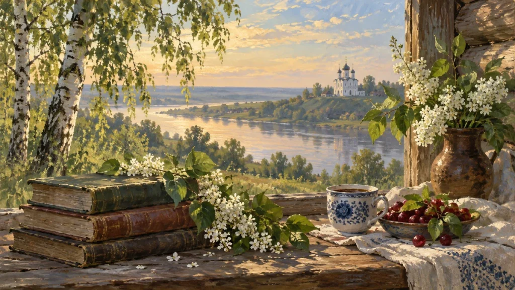 Painted illustration for 10 Most Beautiful Russian Words