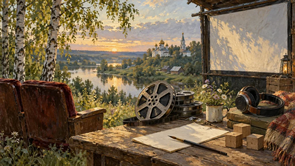 Painted illustration for 15 Best Russian Films of All Times