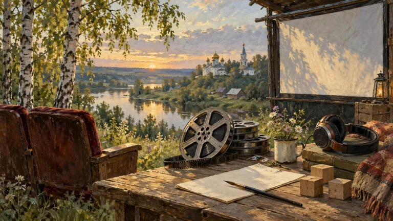 Painted illustration for 15 Best Russian Films of All Times