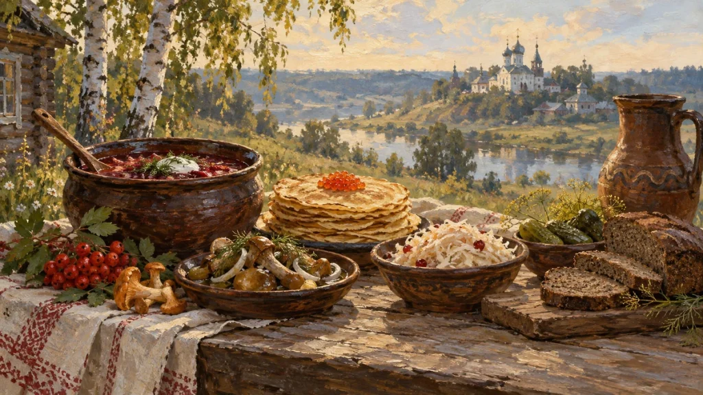 Painted illustration for Unusual Russian Food You Should Try At Least Once