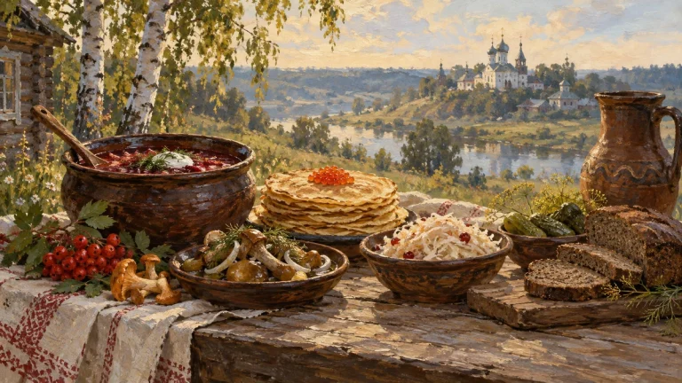 Painted illustration for Unusual Russian Food You Should Try At Least Once